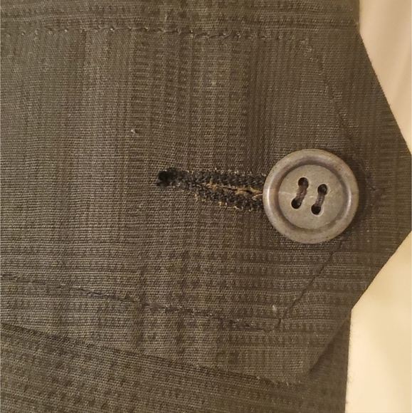 SZ 40L VINTAGE PLAID BRENT TRENCH COAT - Picture 6 of 10